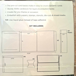 Spellbinders Kinetic Card Bases Double Slider Kinetic Card Blanks x3