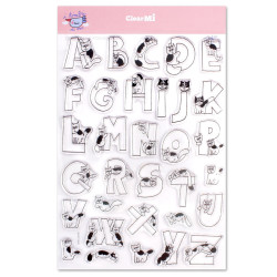 Timbro Clear-Mi 2767-CLEM-E Alfabeto Gatto