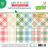 LAWN FAWN Let It Shine Holiday Plaids Paper Pack 15x15m CON FOIL