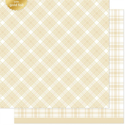 LAWN FAWN Let It Shine Holiday Plaids Paper Pack 30x30m CON FOIL ORO