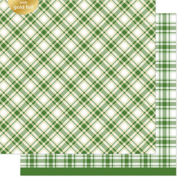 LAWN FAWN Let It Shine Holiday Plaids Paper Pack 30x30m CON FOIL ORO
