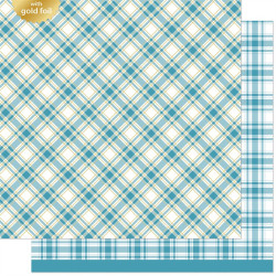 LAWN FAWN Let It Shine Holiday Plaids Paper Pack 30x30m CON FOIL ORO