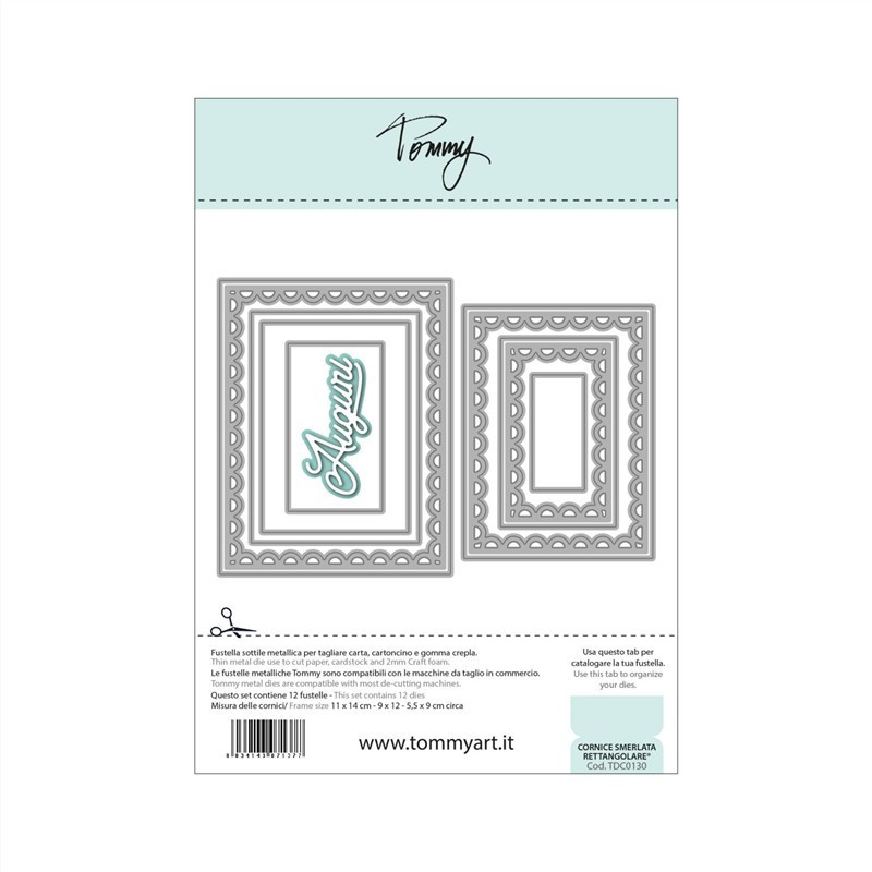 Tommy Fustella Cornice smerlata rettangolare