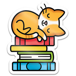 LAWN FAWN Book Stack Vinyl Sticker