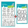 LAWN FAWN Cozy Dogs SET timbro+fustelle