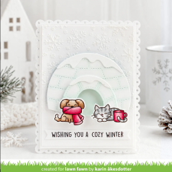 LAWN FAWN Cozy Dogs SET timbro+fustelle