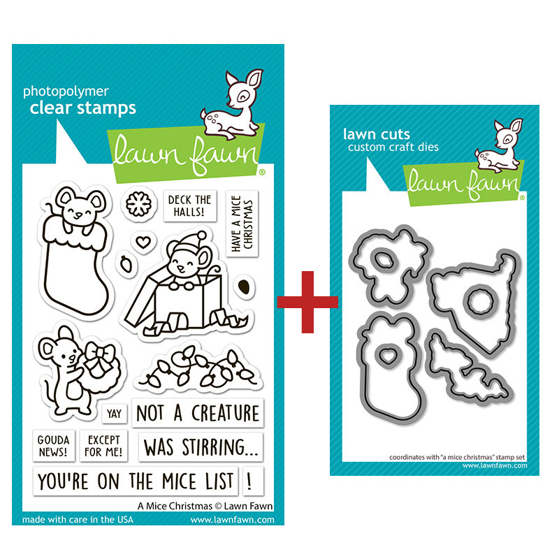 LAWN FAWN A Mice Christmas SET timbro+fustelle