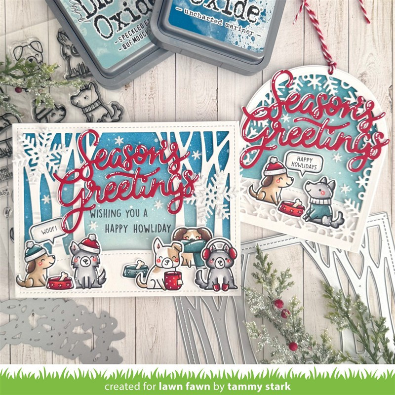 LAWN FAWN Giant Season's Greetings Dies