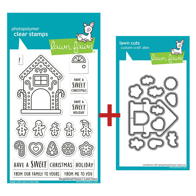 LAWN FAWN Gingerbread House SET timbro+fustelle