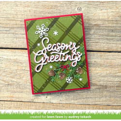 LAWN FAWN Giant Season's Greetings Dies