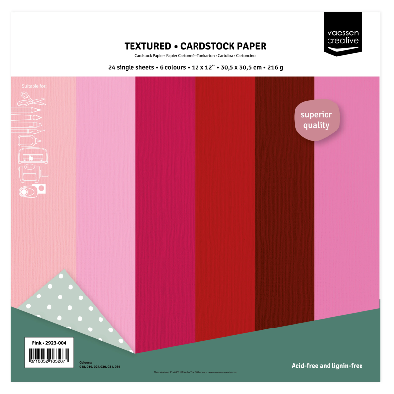 Florence Cardstock Multipack Roze 30x30cm