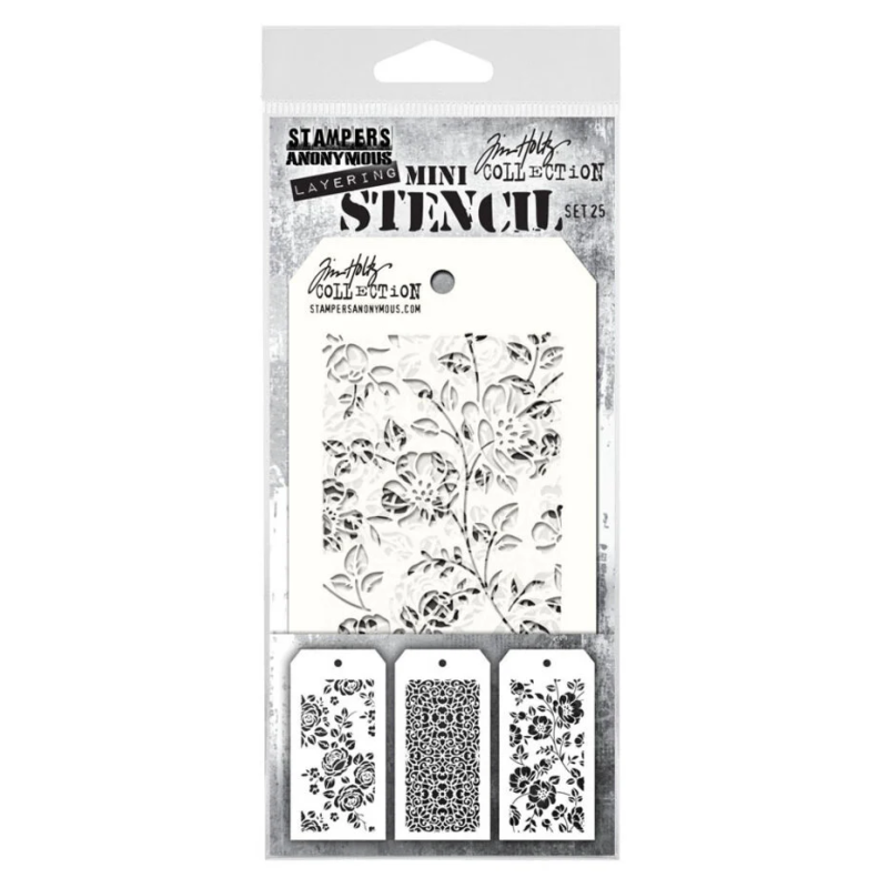 Stampers Anonymous Tim Holtz Mini Layering Stencil Set 25
