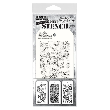 Stampers Anonymous Tim Holtz Mini Layering Stencil Set 25