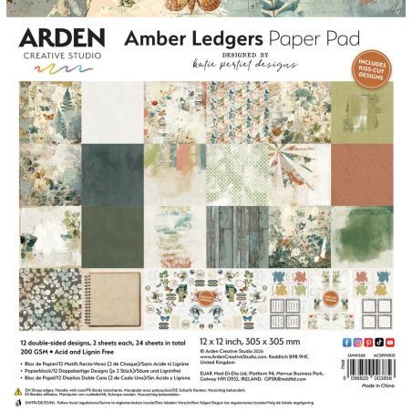 ARDEN Creative Studio Amber Ledgers Paper Pad 30x30cm by Katie Pertiet