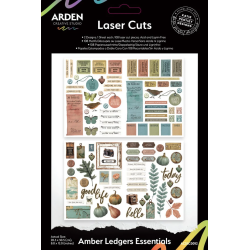 ARDEN Creative Studio Amber Ledgers Foliage Laser Cuts (85pcs) by Katie Pertiet