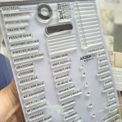 ARDEN Creative Studio Maker Series Clear Stamp Set Gratitude Essentials by Katie Pertiet