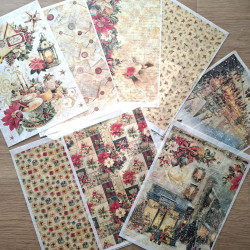 Ciao Bella MERRY & BRIGHT A5 Rice Paper Mixed 8fogli