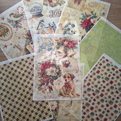 Ciao Bella Cozy Christmas A5 Rice Paper Mixed 8fogli