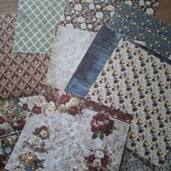 Ciao Bella BOHEMIAN BURGUNDY Paper Pad 30x30cm