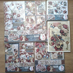 Ciao Bella BOHEMIAN BURGUNDY A5 Rice Paper Mixed 8fogli