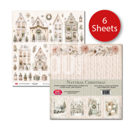 Craft&You Natural Christmas Paper Set 6FOGLI 30x30cm