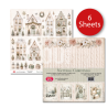 Craft&You Natural Christmas Paper Set 6FOGLI 30x30cm