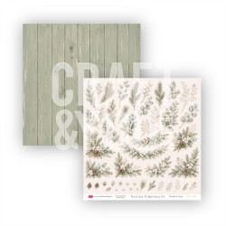 Craft&You Natural Christmas Paper Set 6FOGLI 30x30cm
