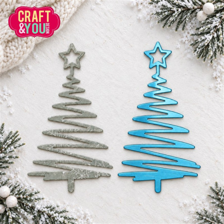 Craft&You Christmas Tree Zig Zag Dies
