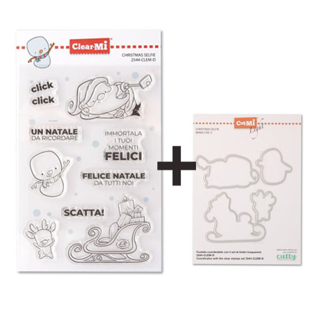 SET Timbro Clear-Mi 2544-CLEM-D + Fustelle 88466-CML-C Christmas Selfie