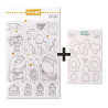 SET Timbro Clear-Mi 2549-CLEM-D + FUSTELLE 88491-CML-D Happy Night