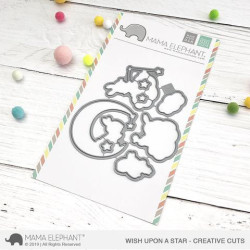 SET Mama Elephant WISH UPON A STAR timbro + fustelle