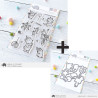 SET Mama Elephant PIÑATA PARTY fustelle + timbri