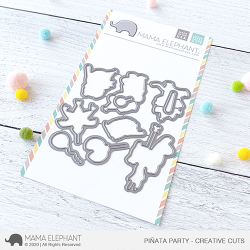 SET Mama Elephant PIÑATA PARTY fustelle + timbri