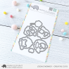 SET Mama Elephant ZODIAC MONKEY timbri + fustelle