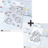 SET Mama Elephant ZODIAC MONKEY timbri + fustelle