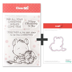 SET Impronte d'Autore Fustelle 88698-CML-B e Timbro 2754-CLEM-C Teddy & Friend