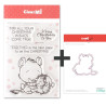 SET Impronte d'Autore Fustelle 88698-CML-B e Timbro 2754-CLEM-C Teddy & Friend