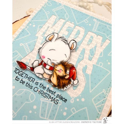 SET Impronte d'Autore Fustelle 88698-CML-B e Timbro 2754-CLEM-C Teddy & Friend