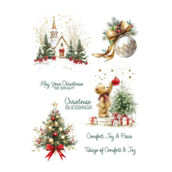 Spellbinders Simply Made Rub-Ons Joyful Season 2fogli