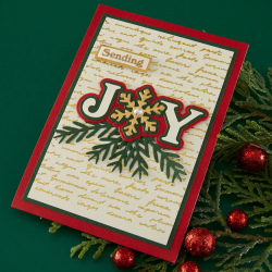 Spellbinders Snowflake Kisses Stamp & Die Set Snowflake Joy by Lisa Horton