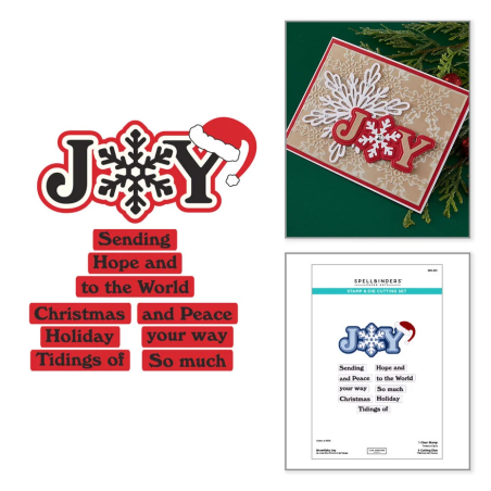 Spellbinders Snowflake Kisses Stamp & Die Set Snowflake Joy by Lisa Horton