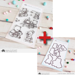 Mama Elephant A CUP OF CHEER SET Clear Stamp + CUTS