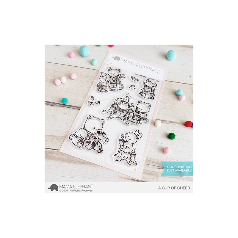 Mama Elephant A CUP OF CHEER Clear Stamp