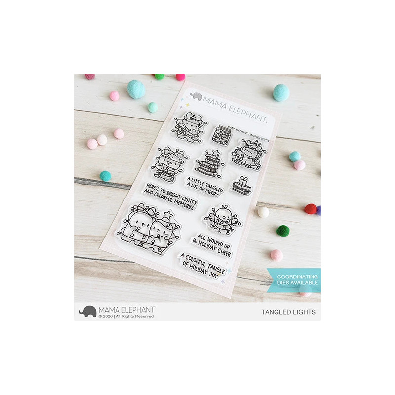 Mama Elephant TANGLED LIGHTS Clear Stamp