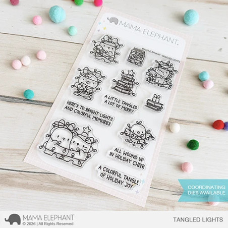 Mama Elephant TANGLED LIGHTS Clear Stamp