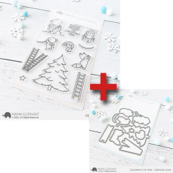 Mama Elephant DECORATE THE TREE SET Clear Stamp + CUTS
