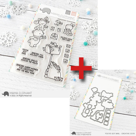 Mama Elephant YOU'VE GOT MAIL SET Clear Stamp + CUTS