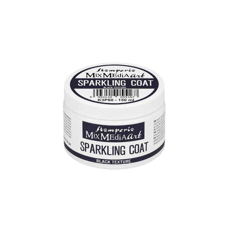 Stamperia Black Sparkling Coat 150ml
