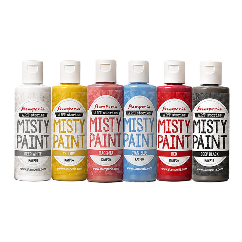 Stamperia Art Stories Selection Misty Colors Primary Colors 60ml (6pcs)