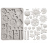 Stamperia Furry Friends 2 A5 Silicon Mould Flowers by Antonis Tzanidakis